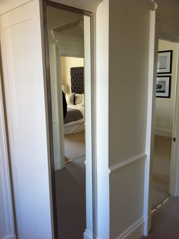 Full-length wardrobe mirror fitted in Buckingham home